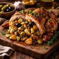 Chicken Stuffed with Potatoes and Olives