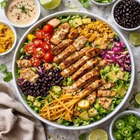 Chicken Taco Salad with Mexi Ranch Dressing