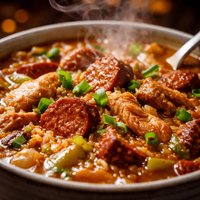 Chicken Tasso and Andouille Gumbo
