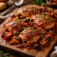 Chicken Thighs Cacciatore