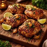 Chicken Thighs with Garlic and Lime