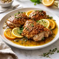 Chicken Thighs with Mustard Citrus Sauce