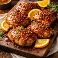 Chicken Thighs with Spicy Orange Sauce