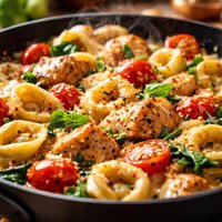 Chicken Tortellini Skillet for 2