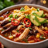 Chicken Tortilla Soup with Chipotle Peppers