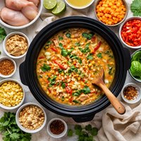 Chicken Vegetable with Peanut Butter Soup for Crockpot