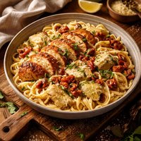 Chicken W Sun Dried Tomato Artichoke Alfredo