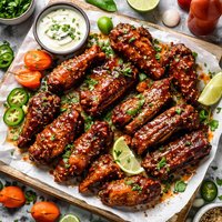 Chicken Wings or Ribs Habanero Hot Sauce