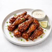 Chicken Wings with Bourbon Molasses Glaze