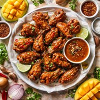 Chicken Wings with Mango Tamarind Sauce