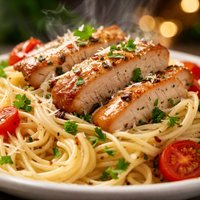 Chicken with Angel Hair Pasta