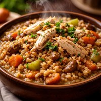 Chicken with Brown Rice Barley Crock Pot