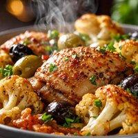 Chicken with Cauliflower and Olives