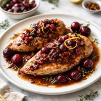 Chicken with Cherry Ginger Chutney
