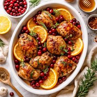 Chicken with Cranberries and Orange