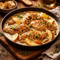 Chicken with Cream Apples and Calvados