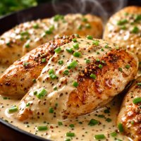 Chicken with Creamy Mustard Chive Sauce