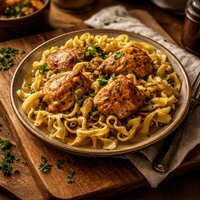Chicken with Egg Noodles