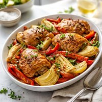 Chicken with Fennel and Red Peppers