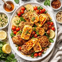 Chicken with Haloumi and Honey