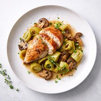 Chicken with Leeks and Mushrooms