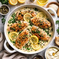 Chicken with Mascarpone Capers Lemon