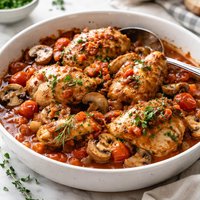 Chicken with Mushrooms and Tomato Crock Pot