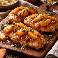 Chicken with Peach Champagne Sauce