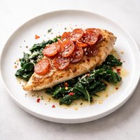 Chicken with Pepperoni and Spinach