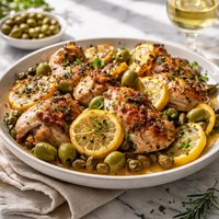 Chicken with Roasted Lemons Green Olives and Capers