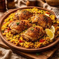 Chicken with Saffron Rice