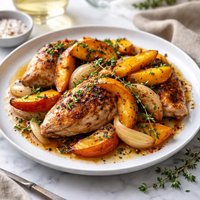 Chicken with Sauteed Peaches and Vidalia Onions