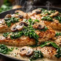 Chicken with Spinach Mushroom