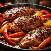 Chicken with Sweet Peppers and Balsamic Vinegar