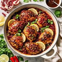 Chicken with Tamarind Pomegranate Sauce