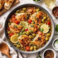 Chicken with White Wine and Olives