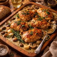 Chicken with White Wine Pollo Al Vino Bianco