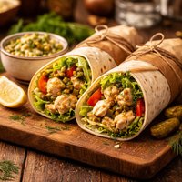Chicken Wrap with Dijon Dill Relish