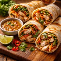 Chicken Wraps with Nam Jihm Dressing