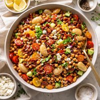 Chickpea Bacon and Butter Bean Salad