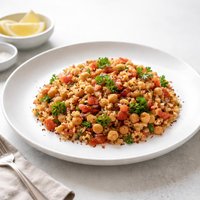 Chickpea Bulgur and Tomato Pilaf