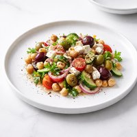 Chickpea Feta and Olive Salad