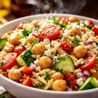 Chickpea Orzo Salad