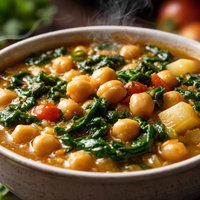 Chickpea Soup with Spinach Potje De Garbanzo Con Acelga