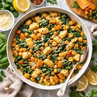 Chickpea Spinach Squash Gnocchi