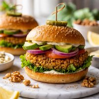 Chickpea Walnut Burgers