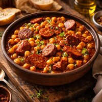 Chickpeas Chorizo Beans and Sausage