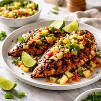 Chile Chicken with Pineapple Salsa