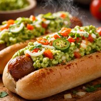 Chilean Style Hot Dogs with Avocado Chili Relish