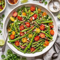 Chilean Tossed Green Beans and Tomatoes